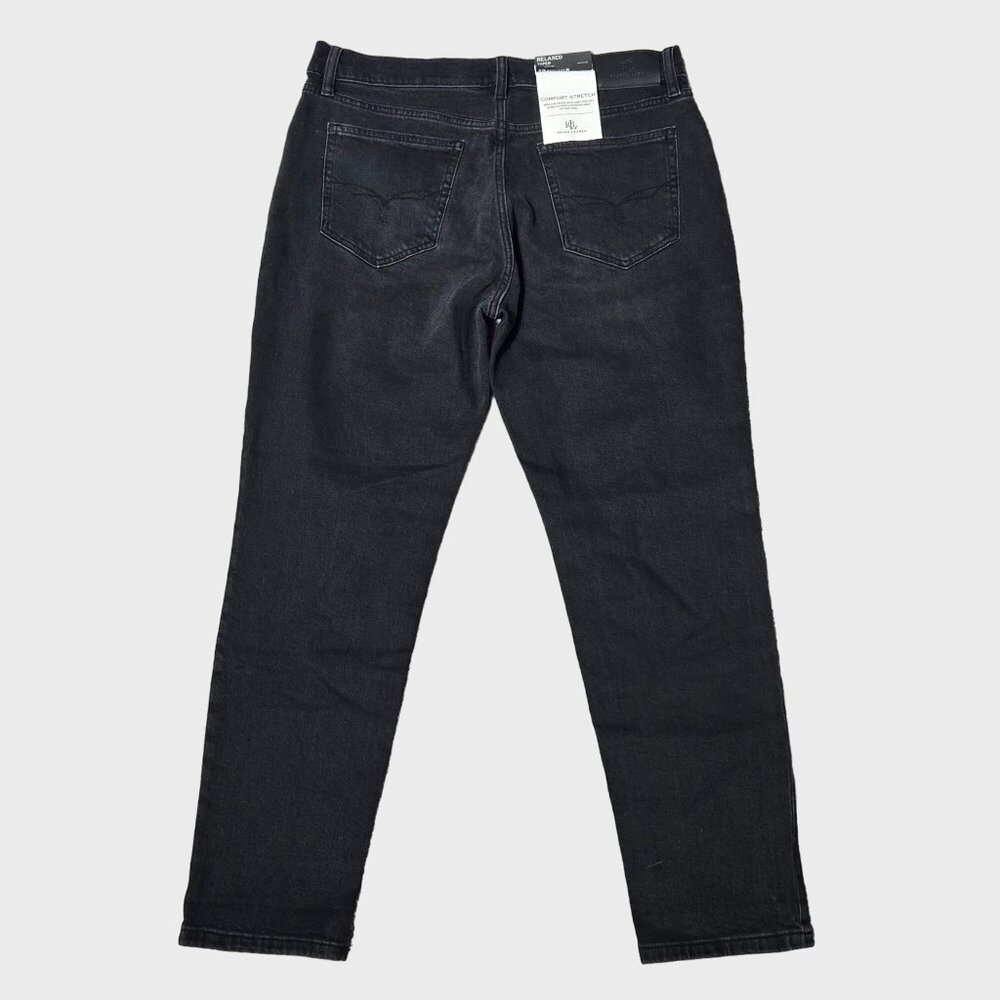 Lauren Ralph Lauren Relaxed Tapered Ankle Jeans Empire Black Wash NWT - Picture 8 of 13